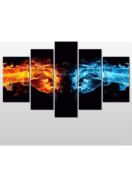 Ateş ve Su Kanvas Tablo 260 x 150 cm