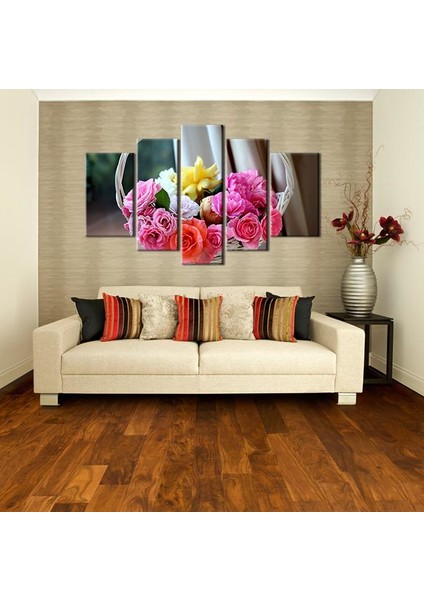 Çiçekler Kanvas Tablo 225 x 130 cm