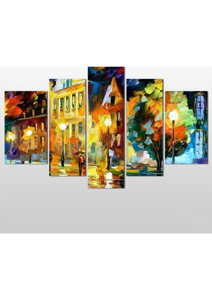Şehir Yağlı Tablo Kanvas Tablo 190 x 110 cm