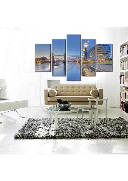 Dubai Bina ve Deniz Kanvas Tablo 208 x 120 cm