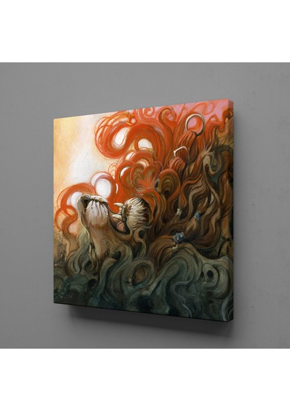 Turuncu Saçlı Kurt 60 x 60 cm