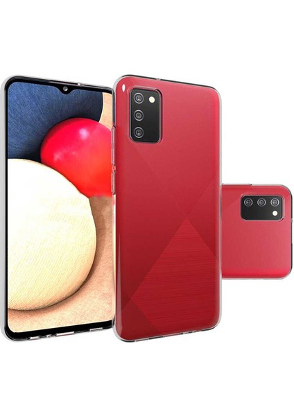 - Galaxy A02S Uyumlu Kılıf Esnek Soft Slim Fit Süper Silikon Kapak