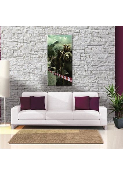 Ayılar Kanvas Tablo 40 x 60 cm modelleri
