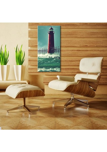 Deniz Feneri ve Iskele Kanvas Tablo 140 x 210 cm