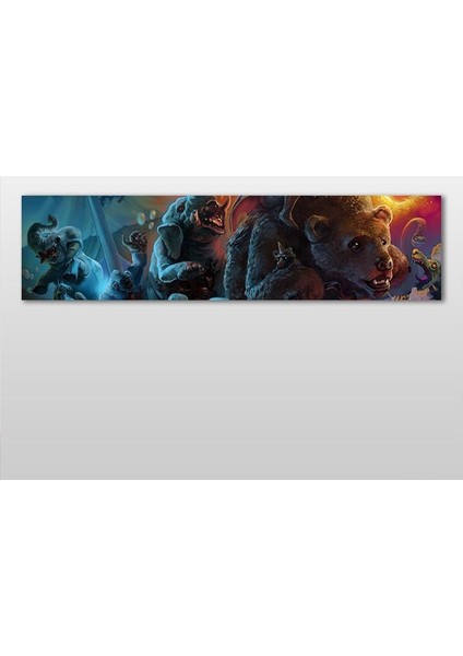 Hayvanlar Görsel Kanvas Tablo 60 x 20 cm