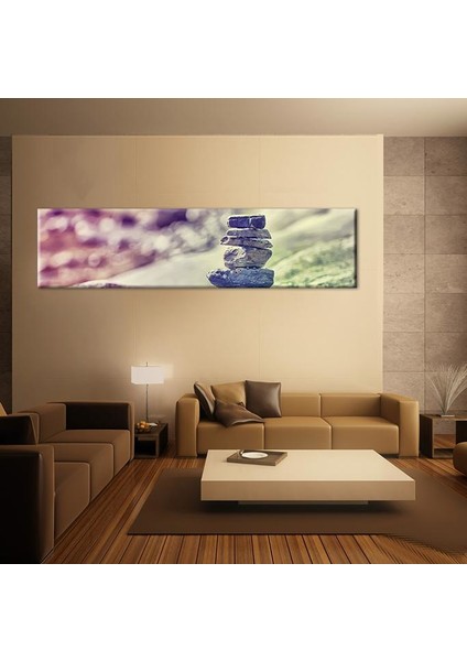 Taşlar Kanvas Tablo 240 x 80 cm