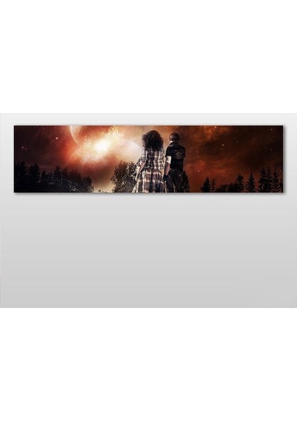 Kızıl Gökyüzü Kanvas Tablo 180 x 60 cm