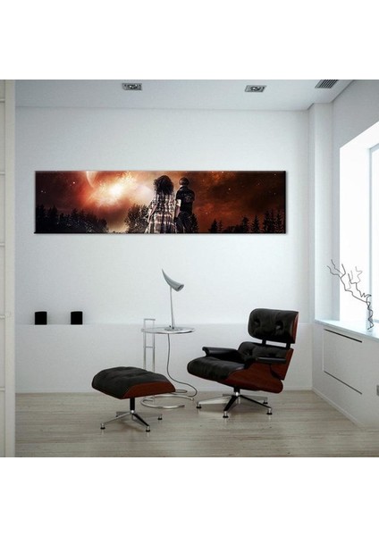 Kızıl Gökyüzü Kanvas Tablo 180 x 60 cm