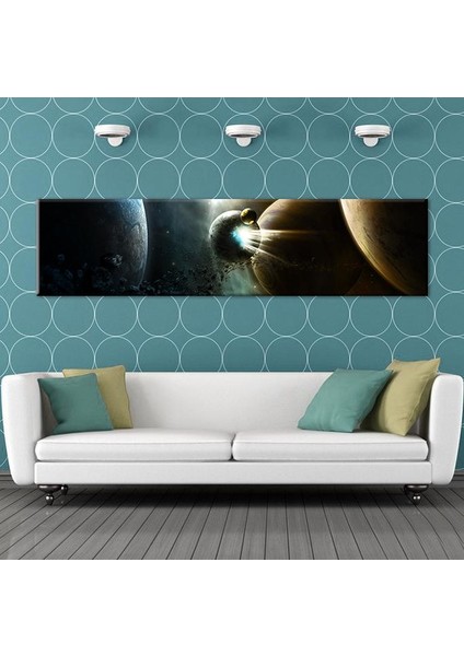 Gezegen Kanvas Tablo 120 x 40 cm