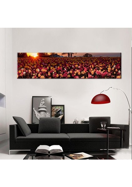 Laleler Kanvas Tablo 60 x 20 cm fırsatları