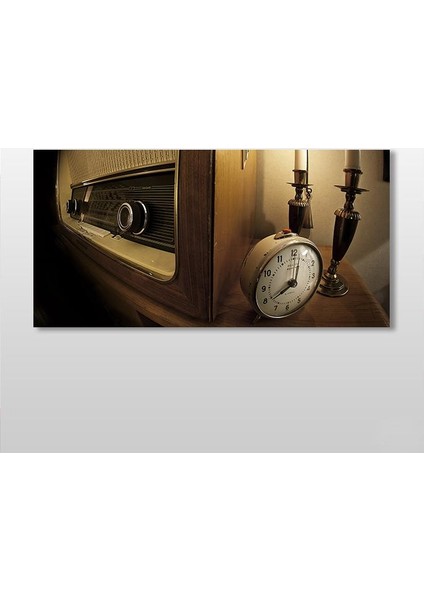 Eski Radyo Kanvas Tablo 180 x 90 cm