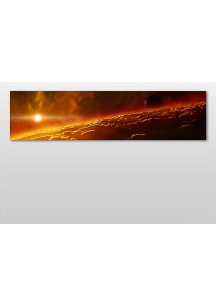Batan Güneş Kanvas Tablo 300 x 100 cm