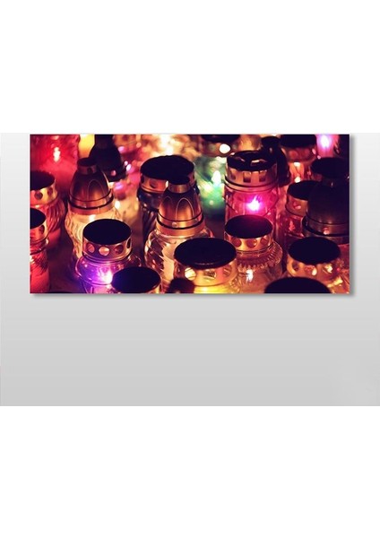Kavanoz Işıklandırılmış Kanvas Tablo 240 x 120 cm