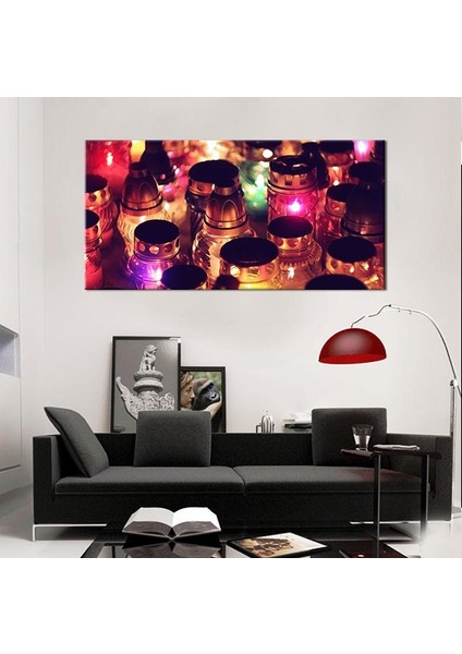 Kavanoz Işıklandırılmış Kanvas Tablo 240 x 120 cm fırsatları