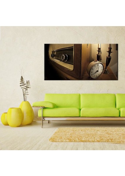 Eski Radyo Kanvas Tablo 80 x 40 cm fırsatları