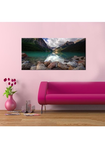 Göl Manzarası Kanvas Tablo 200 x 100 cm fırsatları