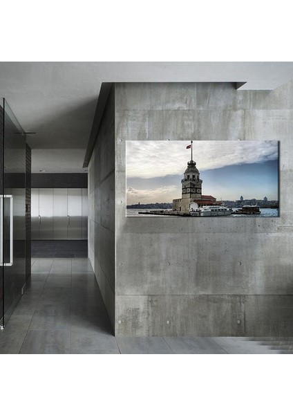 Kız Kulesi Istanbul Kanvas Tablo 220 x 110 cm