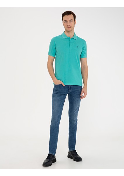 Pierre Cardin Erkek Mint Slim Fit Polo Yaka Basic Tişört 50239843-VR090