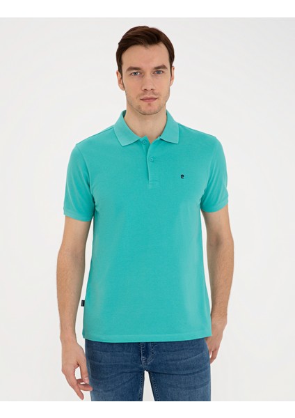 Mint Yeşili Slim Fit Basic Polo Yaka T-Shirt 50239843-VR090
