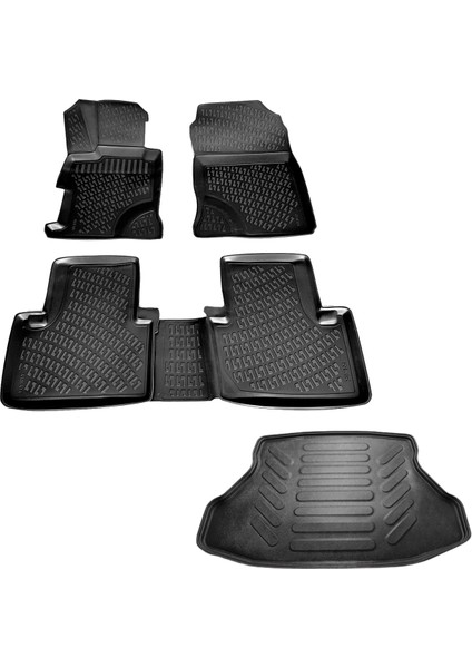 Honda Civic 3D Havuzlu Paspas + 3D Bagaj Havuzu 2012-2015 Arası