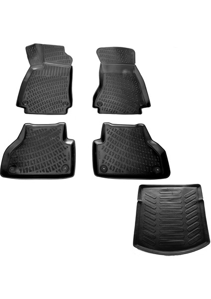 Audi A5 3D Havuzlu Paspas + 3D Bagaj Havuzu 2015-2020 Arası