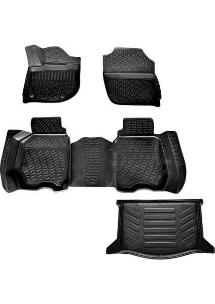 Honda Jazz 3D Havuzlu Paspas + 3D Bagaj Havuzu 2015-2020 Arası