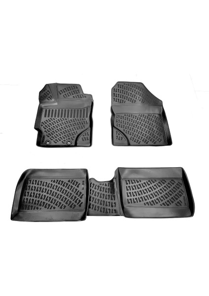 Toyota Yaris 3D Paspas Havuzlu Hb 2013 - 2020 Arası Siyah