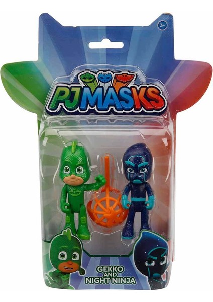 Pj Masks Pijamaskeliler Ikili Figür - Gekko-Night Ninja