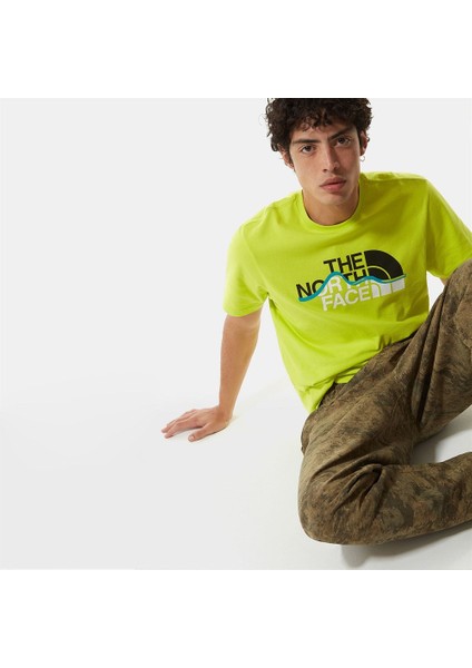 M S/s Mountain Line Erkek Outdoor Tişört fırsatları