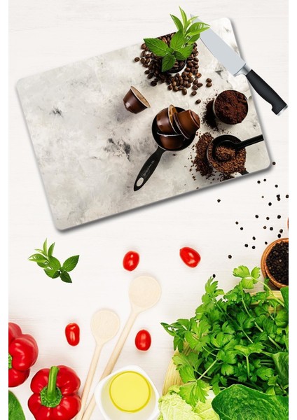 30x40 cm Tropik Desenli Cam Kesim Tablası fiyatları