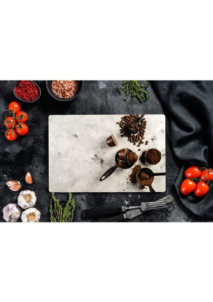 30x40 cm Tropik Desenli Cam Kesim Tablası modelleri