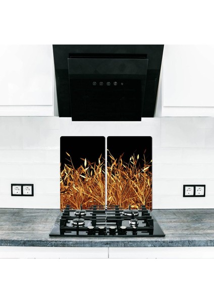 Cam Ocak Koruyucu ve Kesme Tablası Taneler 80 x 52 cm - 5'li Ocaklar