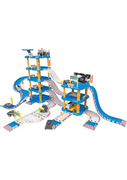 1:64 Maxx Wheels 4 Katlı Polis Garaj Seti