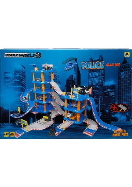 1:64 Maxx Wheels 4 Katlı Polis Garaj Seti fiyatları