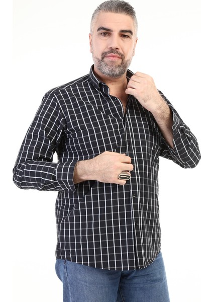 Kareli Slimfit Gömlek - Siyah fırsatları
