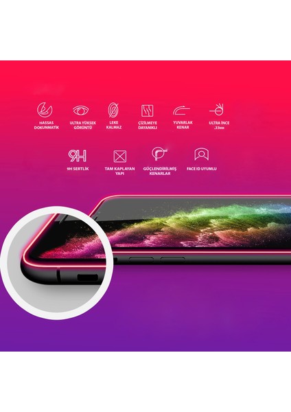 Caseworld Xiaomi Redmi 9c Tam Kaplayan Temperli Ekran Koruyucu Cam
