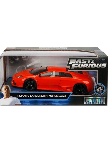 Jada Toys 1:24 Fast Furious Roman's Lamborghini Murcielago Araba