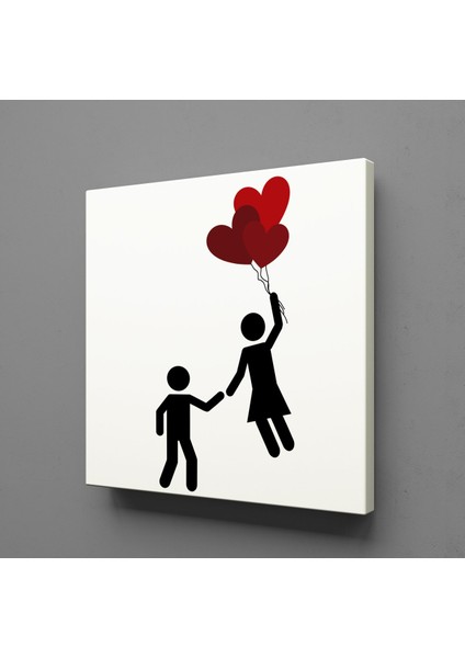 Sevgililer ve Kalp 40 x 40 cm