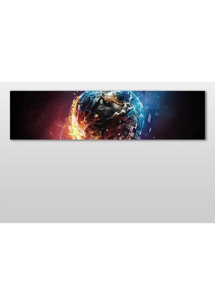 Dünya Ateş ve Su Kanvas Tablo 90 x 30 cm