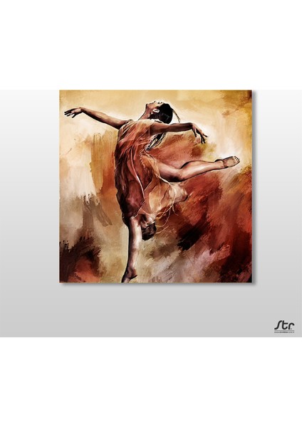 Dans Eden Kadın Kanvas Tablo 70 x 70 cm
