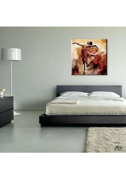 Dans Eden Kadın Kanvas Tablo 70 x 70 cm