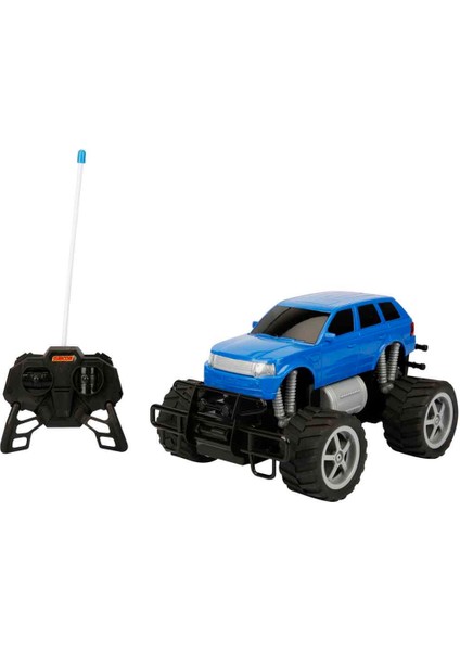 1:18 Uzaktan Kumandalı Jumbo Wheels USB Şarjlı Araba 26 Cm. - Mavi Jeep