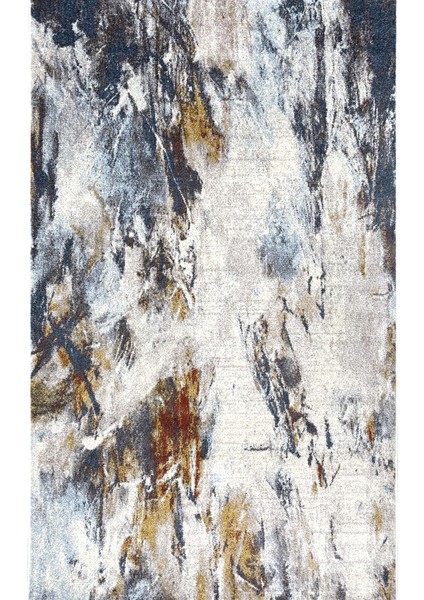 Halı Feyz'a G6393 Krem/Mavi 80 x 150 cm Modern Halı