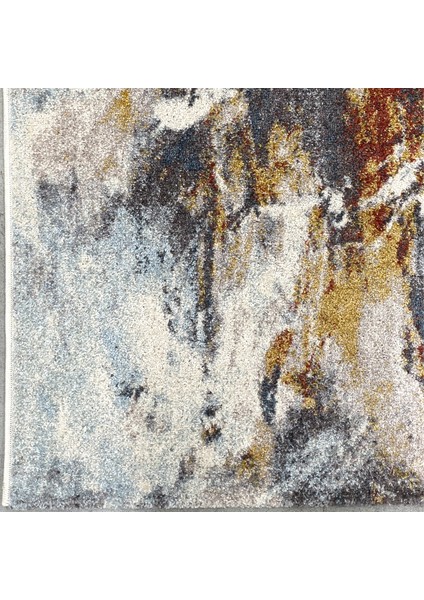 Halı Feyz'a G6393 Krem/Mavi 80 x 150 cm Modern Halı