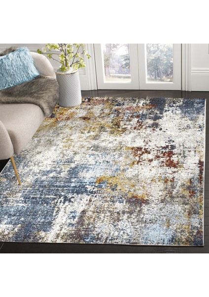 Halı Feyz'a G6415 Krem/Mavi 120 x 180 cm Modern Halı