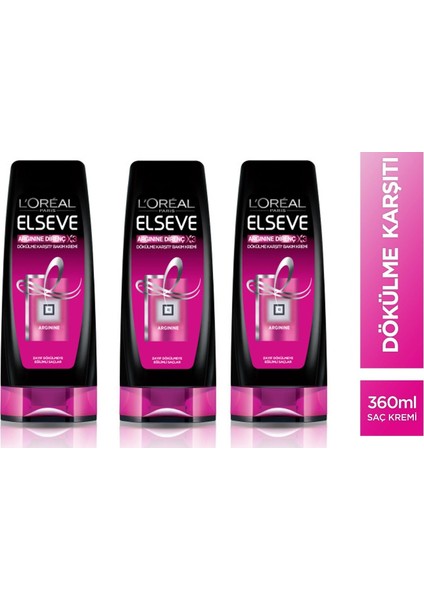 Saç Kremi 360 ml Argınıne Direç 3 Lü