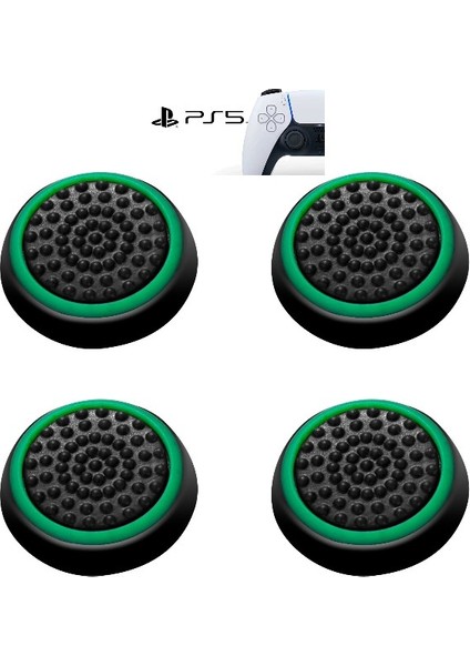 Ps5 Dualsense 2 Çift Tırtıklı Analog Başlığı Yeşil