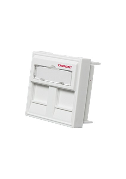 Duvar Prizi 45X45MM Fildişi Renk Modüler Faceplate 25 Adet