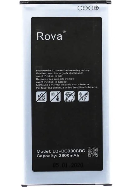 Samsung S5 Batarya G900 Kvk Pil Yüksek Kapasite 2800mAh