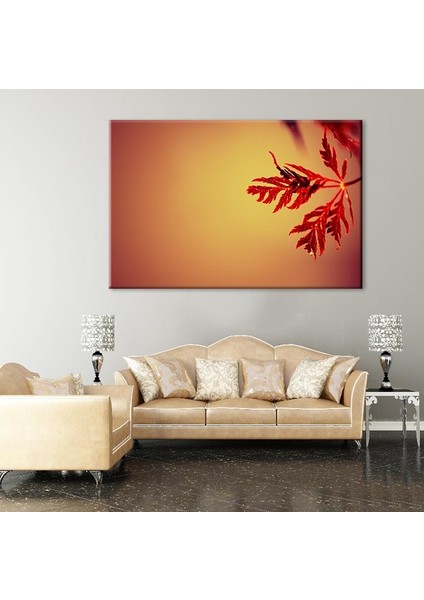 Kızıl Yaprak Kanvas Tablo 120 x 80 cm fırsatları
